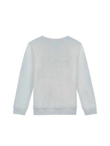 Malelions Kids Striped Signature Sweater - Ocean Grey