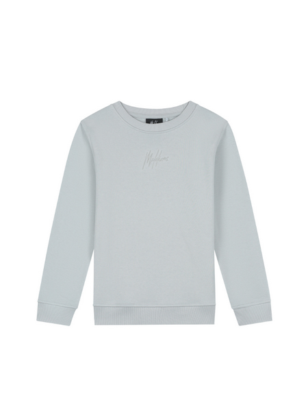 Malelions Malelions Kids Striped Signature Sweater - Ocean Grey