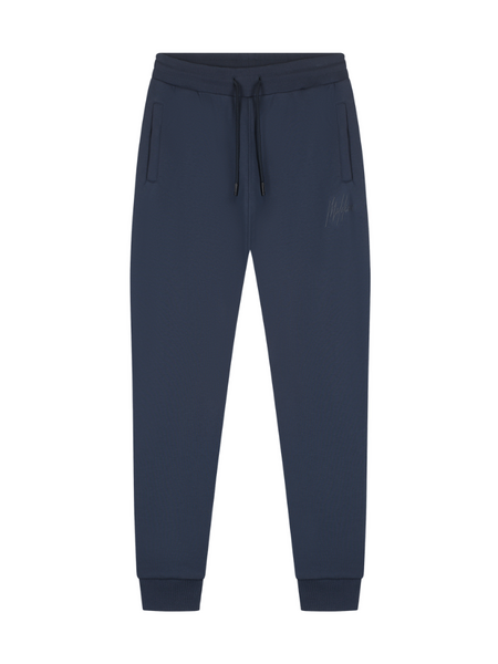 Malelions Striped Signature Sweatpants - Navy