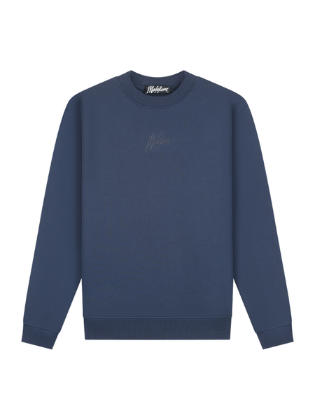 Malelions Malelions Striped Signature Sweater - Navy Malelions Striped Signature Sweater - Navy