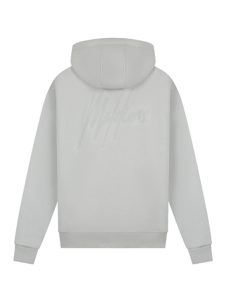 Malelions Striped Signature Zip Hoodie - Pearl Grey Malelions Malelions Striped Signature Zip Hoodie - Pearl Grey