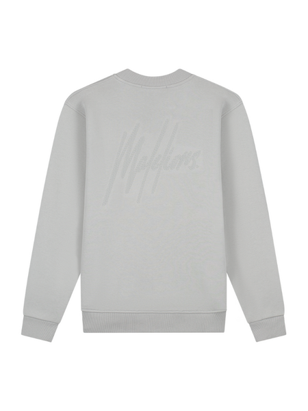 Malelions Malelions Striped Signature Sweater - Pearl Grey Malelions Striped Signature Sweater - Pearl Grey