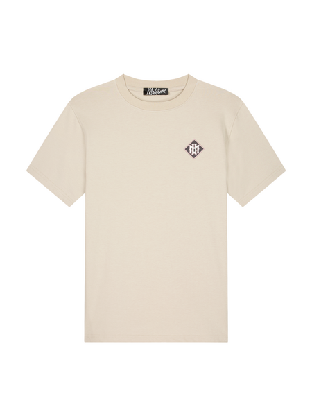 Malelions Gothic Tile T-Shirt - Light Taupe