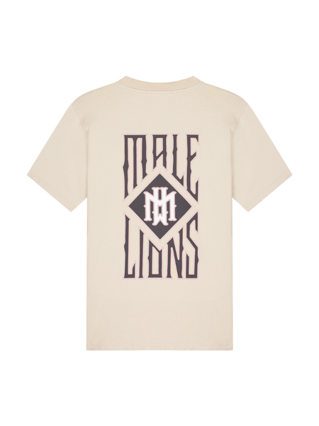 Malelions Malelions Gothic Tile T-Shirt - Light Taupe