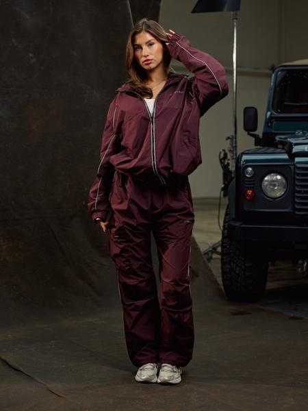 Croyez Croyez Women Parachute Ripstop Jacket - Burgundy