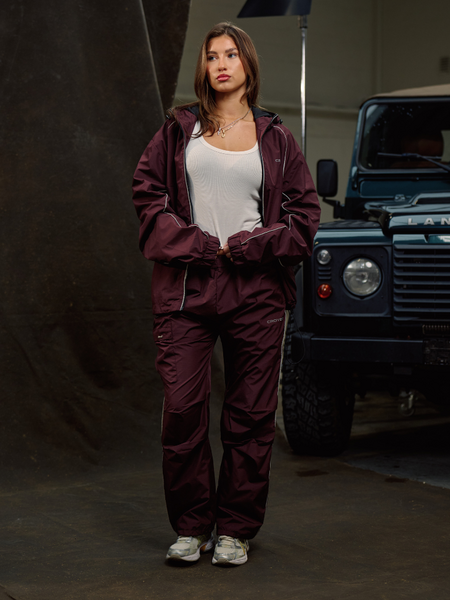 Croyez Croyez Women Parachute Ripstop Pants - Burgundy