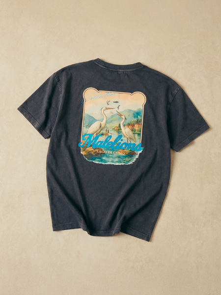 Malelions Malelions Kids Relaxed White Heron T-Shirt - Acid Wash