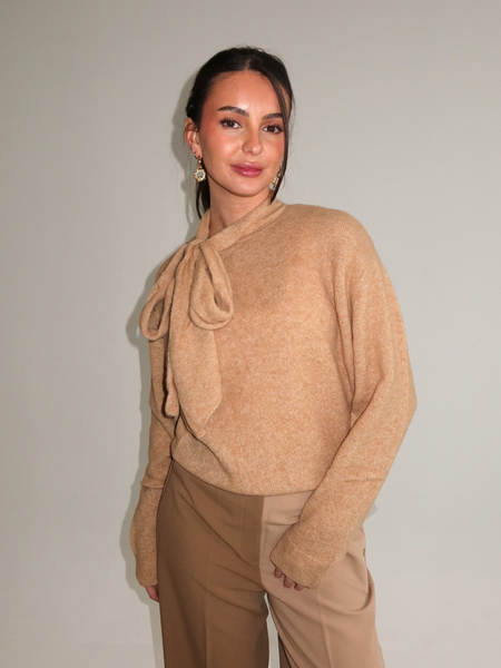 Josh V Pemma Knit - Light Brown Melange