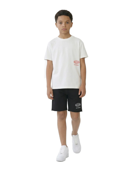 Malelions Malelions Kids Relaxed White Heron T-Shirt - Off-White/Red