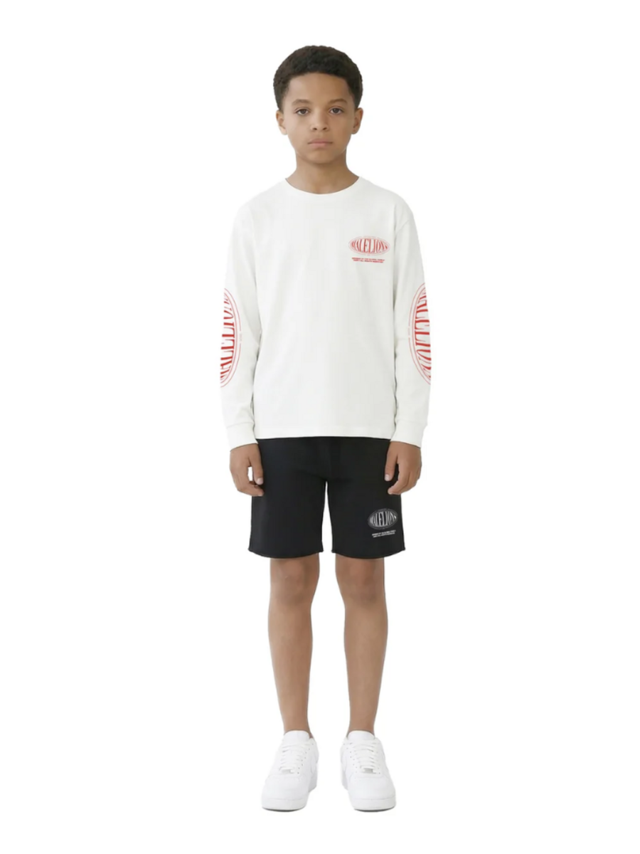 Malelions Malelions Kids Relaxed Lifestyle Combi-set - Off-White/Red