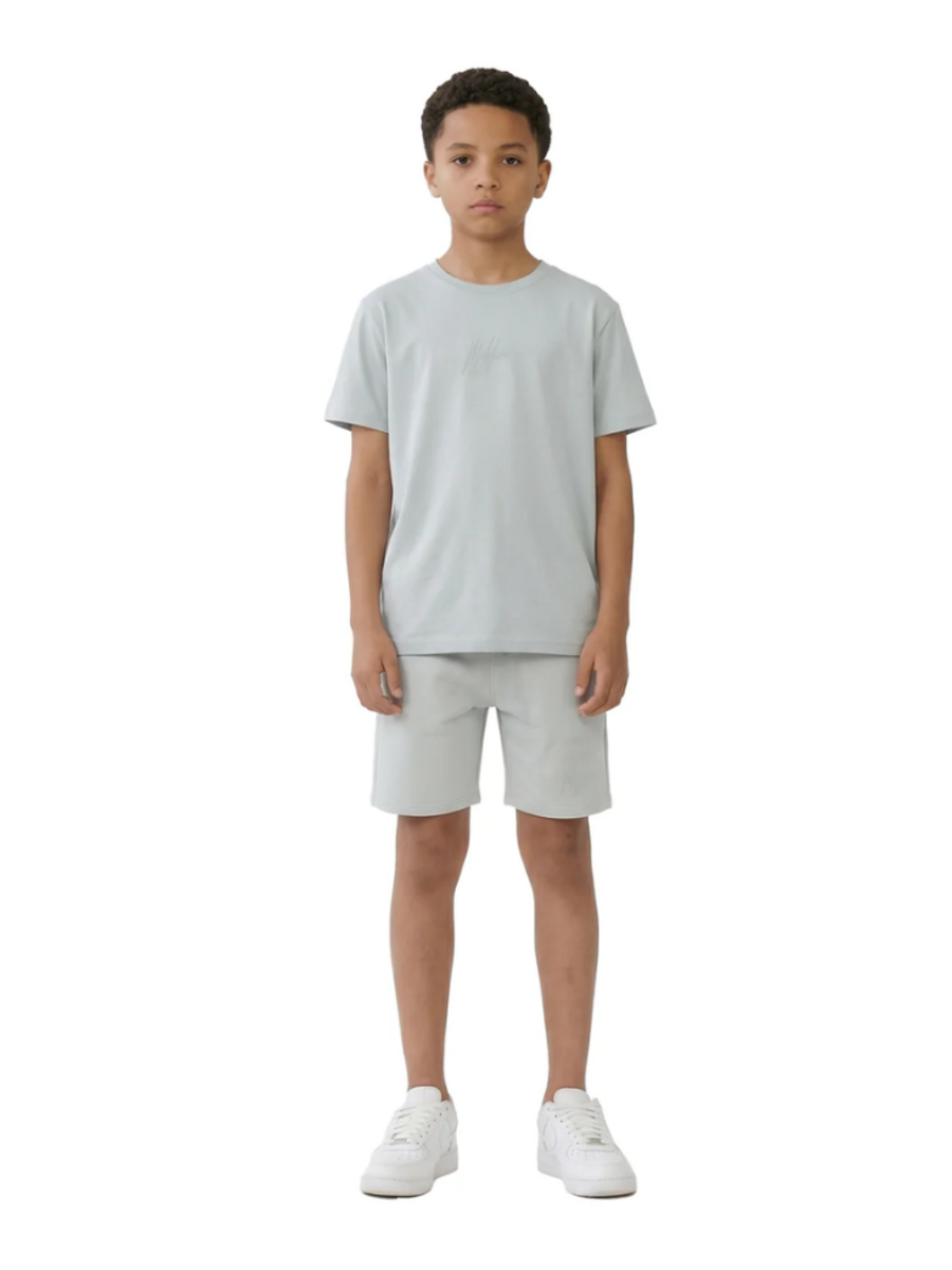 Malelions Malelions Kids Striped Signature Short Combi-set - Ocean Grey
