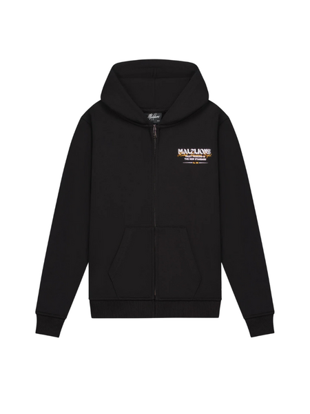 Malelions Kids Relaxed Valet Zip Hoodie - Black
