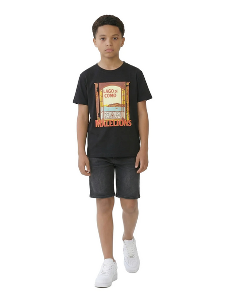 Malelions Malelions Kids Relaxed Lago Di Como T-Shirt - Black