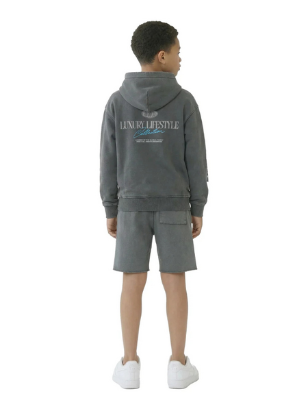 Malelions Malelions Kids Relaxed Lifestyle Zip Hoodie - Acid Wash
