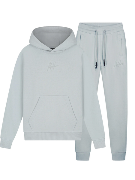 Malelions Kids Striped Signature Combi-set - Ocean Grey