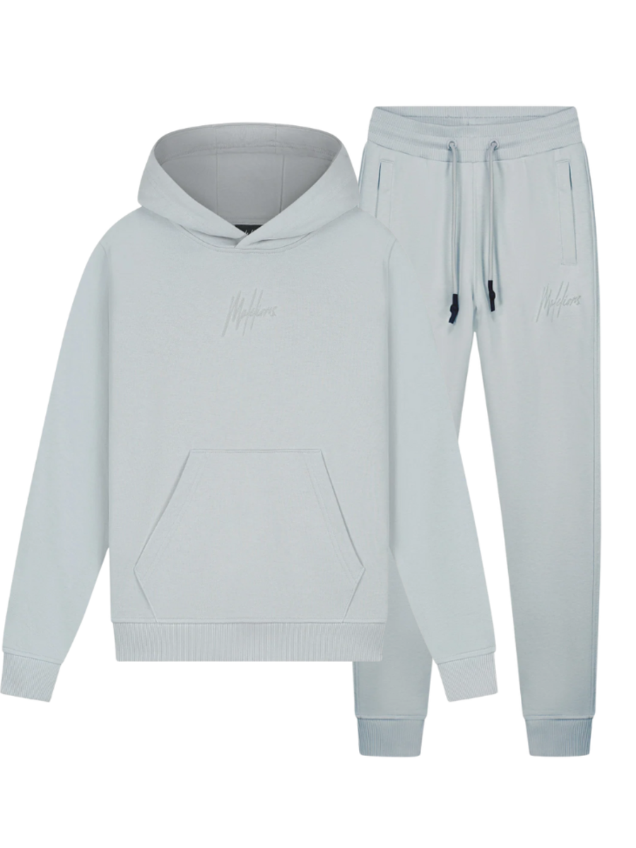 Malelions Malelions Kids Striped Signature Combi-set - Ocean Grey