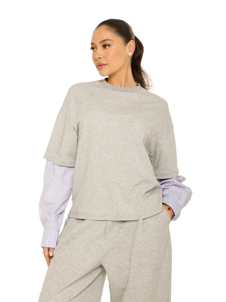 La Sisters La Sisters Long Sleeve Blouse - Grijs