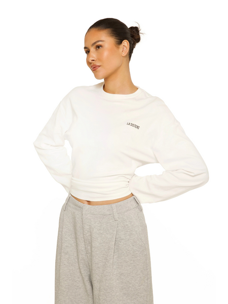 La Sisters Long Sleeve Melrose Tee - White