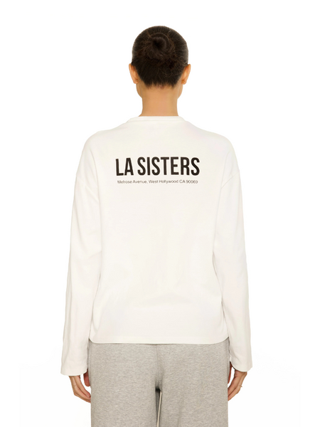 La Sisters La Sisters Long Sleeve Melrose Tee - White