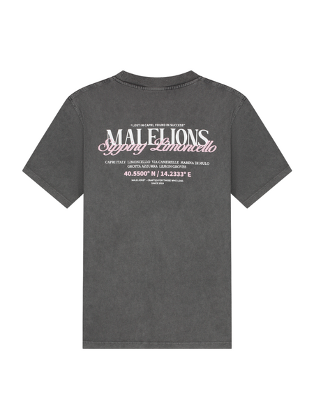 Malelions Malelions Sipping Limoncello T-Shirt - Acid Wash
