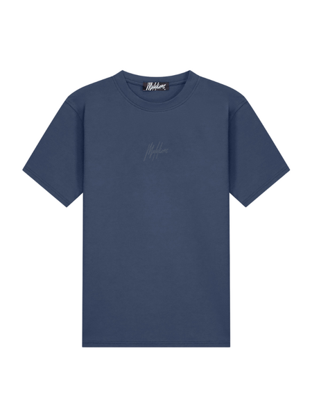 Malelions Striped Signature T-Shirt - Navy Malelions Malelions Striped Signature T-Shirt - Navy