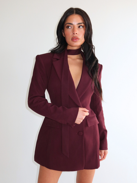 Unique The Label Unique The Label Katie Dress - Burgundy