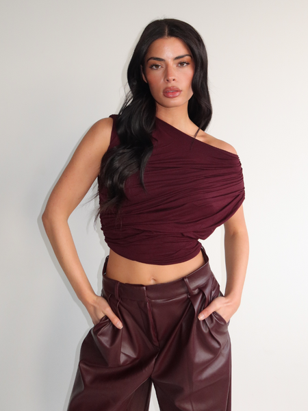Unique The Label Unique The Label Mira Top - Burgundy