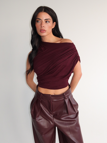 Unique The Label Unique The Label Mira Top - Burgundy
