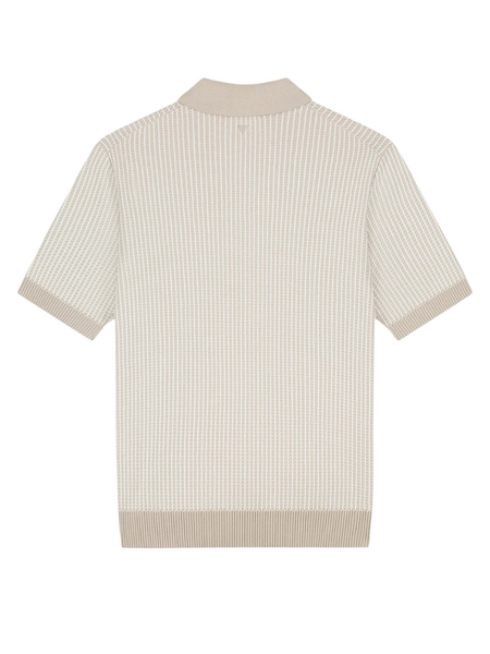 Pure Path Pure Path Ladder Stitch Knitted Polo - Sand