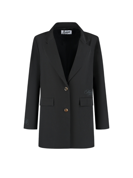 Malelions Women Oversized Social Club Blazer - Black
