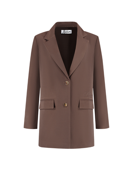 Malelions Women Oversized Social Club Blazer - Chocolate