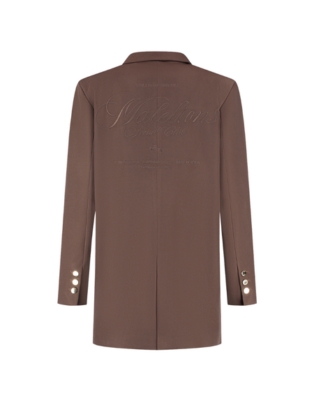 Malelions Malelions Women Oversized Social Club Blazer - Chocolate