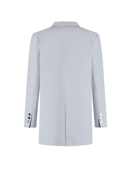 Malelions Malelions Women Oversized Social Club Blazer - Light Grey
