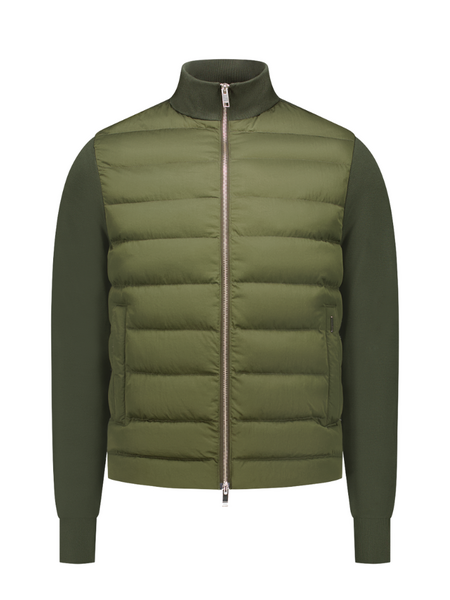 Malelions Knitted Hybrid Jacket - Vintage Green