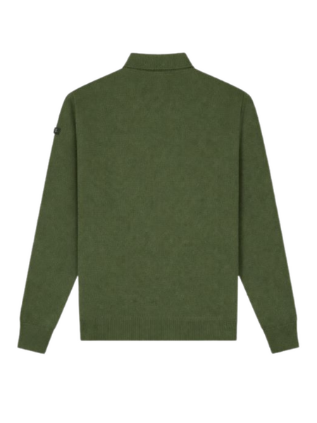 Malelions Malelions Knitted Zip Cardigan - Vintage Green