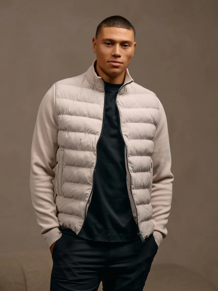 Malelions Malelions Knitted Hybrid Jacket - Light Taupe