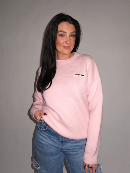 Croyez Croyez Women Etiquette Knit Sweater - Pink Croyez Women Etiquette Knit Sweater - Pink