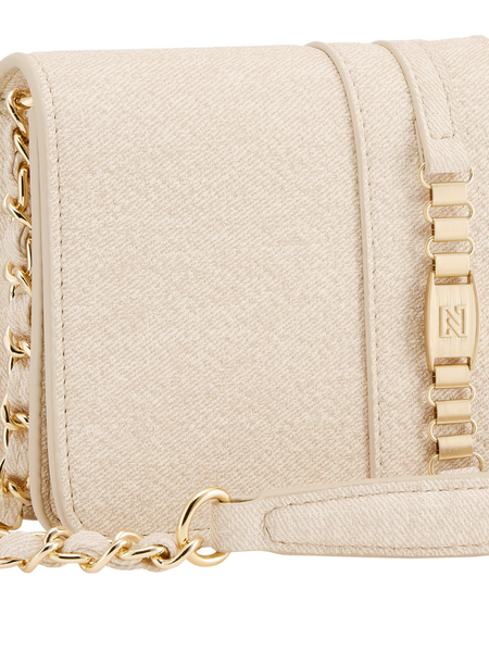 Nikkie Nikkie Paxing Denim Clutch - Cream
