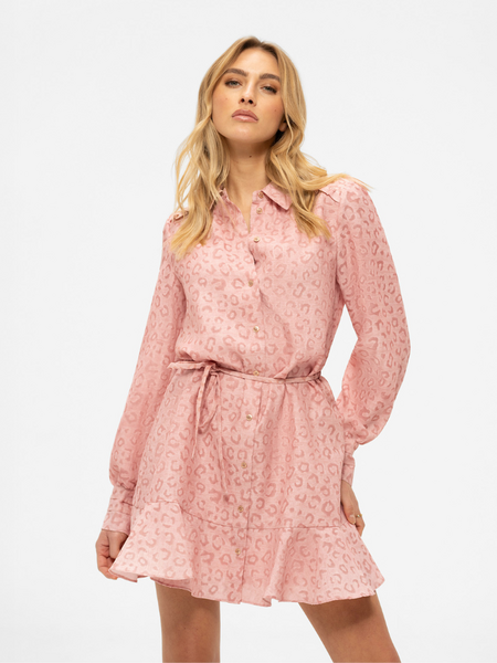 Nikkie Nikkie Pragues Leopard Dress - Blush