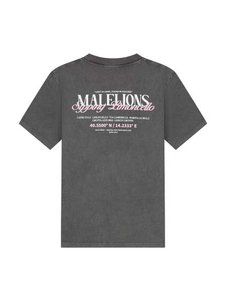 Malelions Malelions Sipping Limoncello T-Shirt - Acid Wash