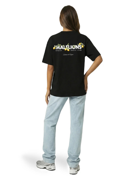 Malelions Malelions Women Limone Di Capri Overshirt T-Shirt  - Black