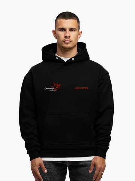 JorCustom JorCustom Heart Always Wins Oversized Hoodie - Black