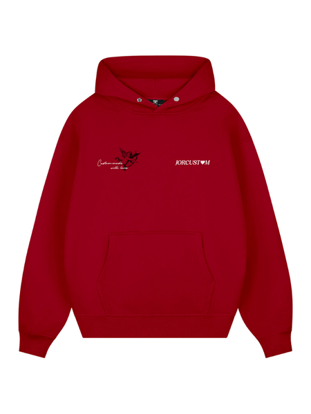 JorCustom JorCustom Heart Always Wins Oversized Hoodie - Red