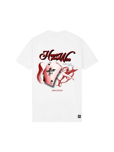 JorCustom Heart Always Wins Slim Fit T-Shirt - White