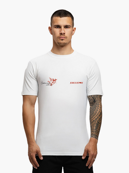 JorCustom JorCustom Heart Always Wins Slim Fit T-Shirt - White