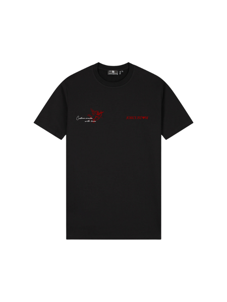 JorCustom JorCustom Heart Always Wins Slim Fit T-Shirt - Black