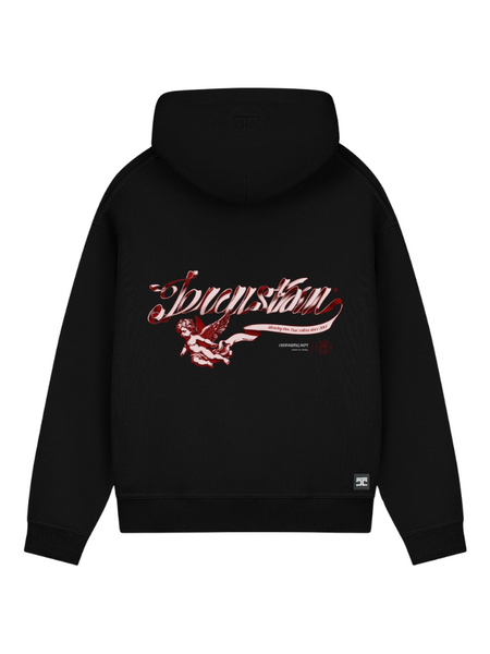 JorCustom Swirl Oversized Hoodie - Black