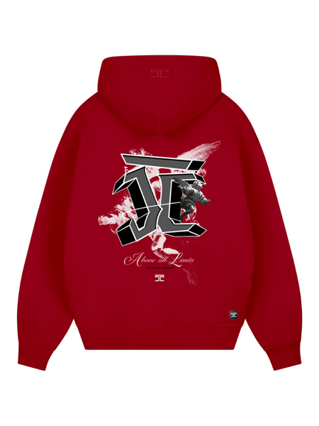 JorCustom Above All Limits Oversized Hoodie - Red