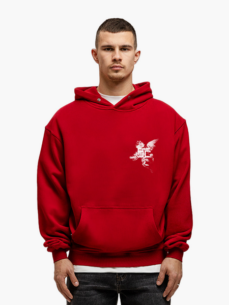 JorCustom JorCustom Above All Limits Oversized Hoodie - Red