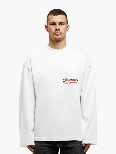 JorCustom Swirl Longsleeve T-Shirt - White JorCustom JorCustom Swirl Longsleeve T-Shirt - White